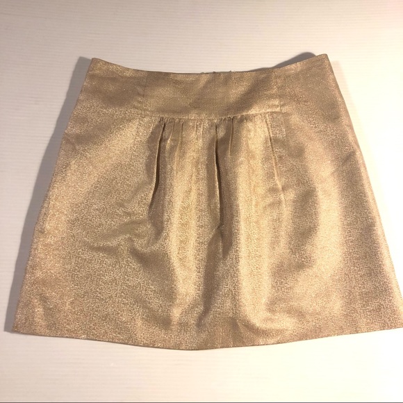 J.Crew Gold Shimmer Mini Skirt 10 - Picture 4 of 10